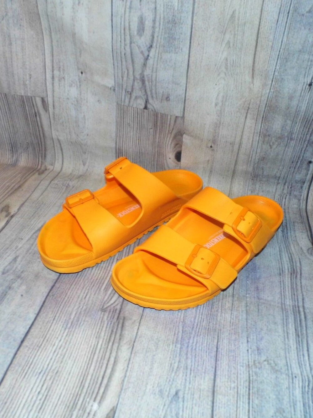 BIRKENSTOCK Arizona EVA Orange Slide Sandals Womens Size 10 (EU 41) - Picture 3 of 9